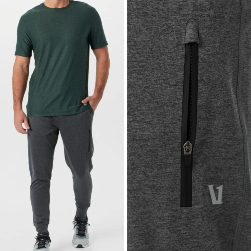 Vuori Sunday Performance Jogger Mens Charcoal Sweatpants Drawstring Pockets  EUC - Picture 3 of 12